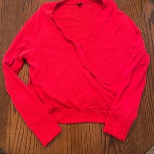J.Crew Faux-Wrap Red Sweater
